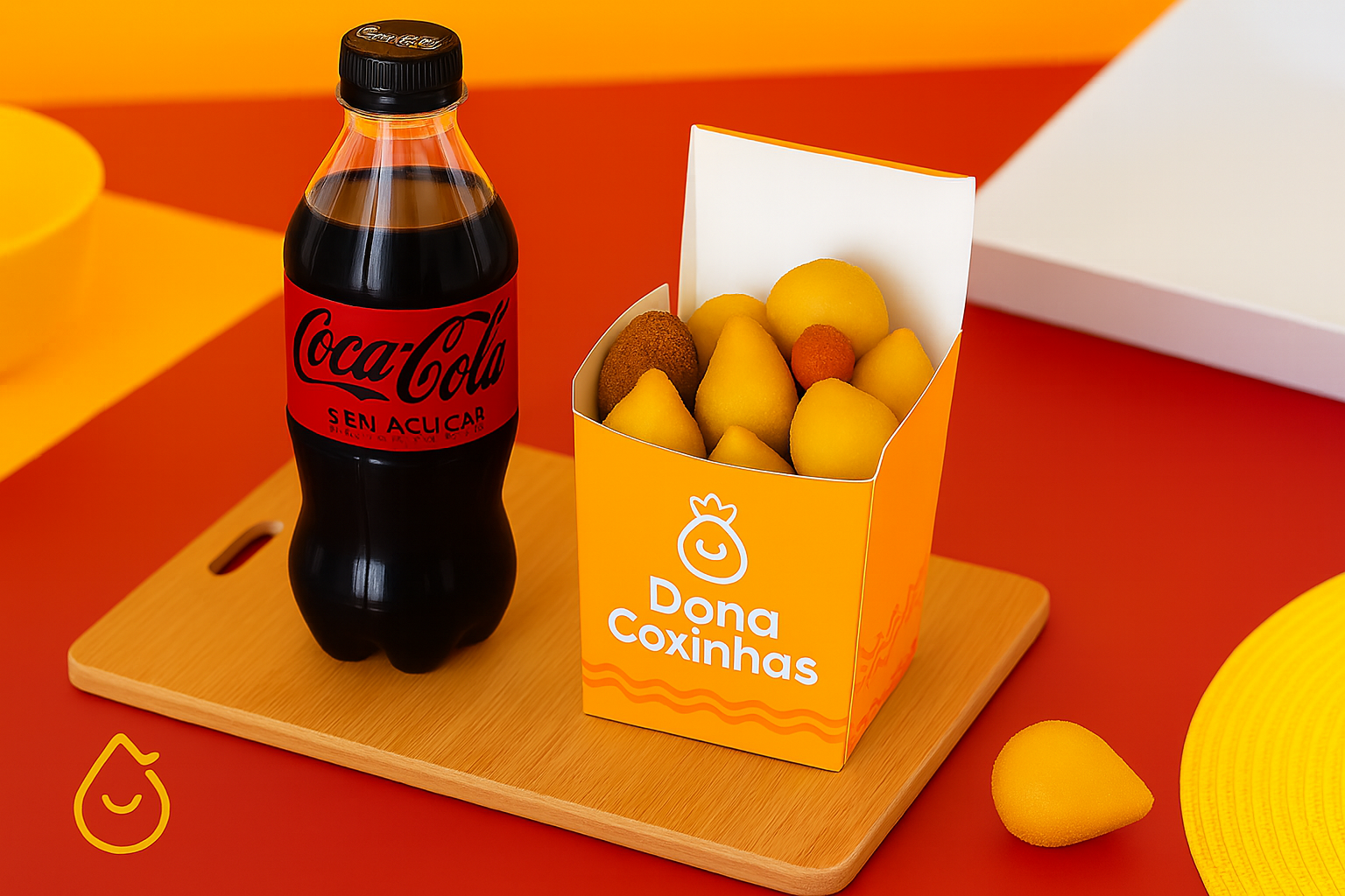25 Salgadinhos + Coca-Cola Média